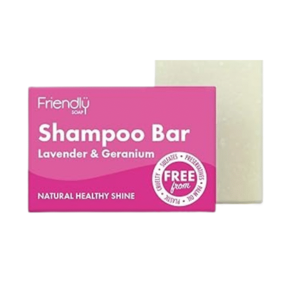 Friendly Soap - Lavender & Geranium Shampoo Bar (95g) - Pack (6)
