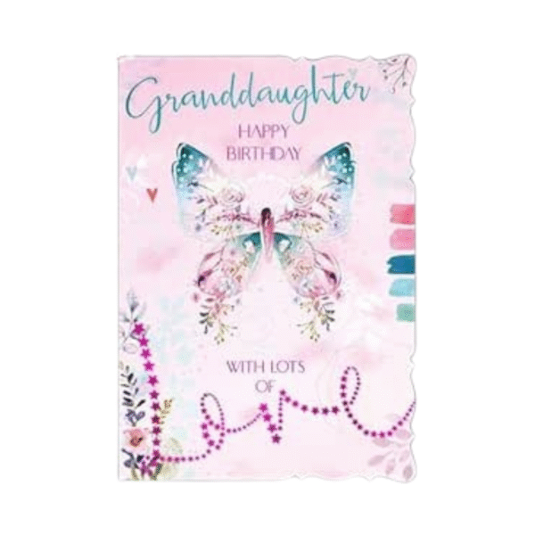 Happy Birthday Granddaughter with Lots of Love Premium Card (Pack of 6)
