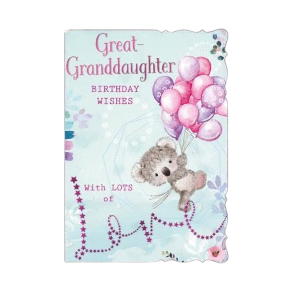 Granddaughter Birthday Wishes With Lots of Love Premium Cards (Pack of 6)