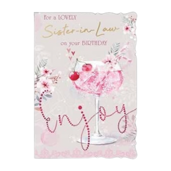 Lovely Sister in Law Happy Birthday Premium Card Out Of The Blue (Pack of 6)