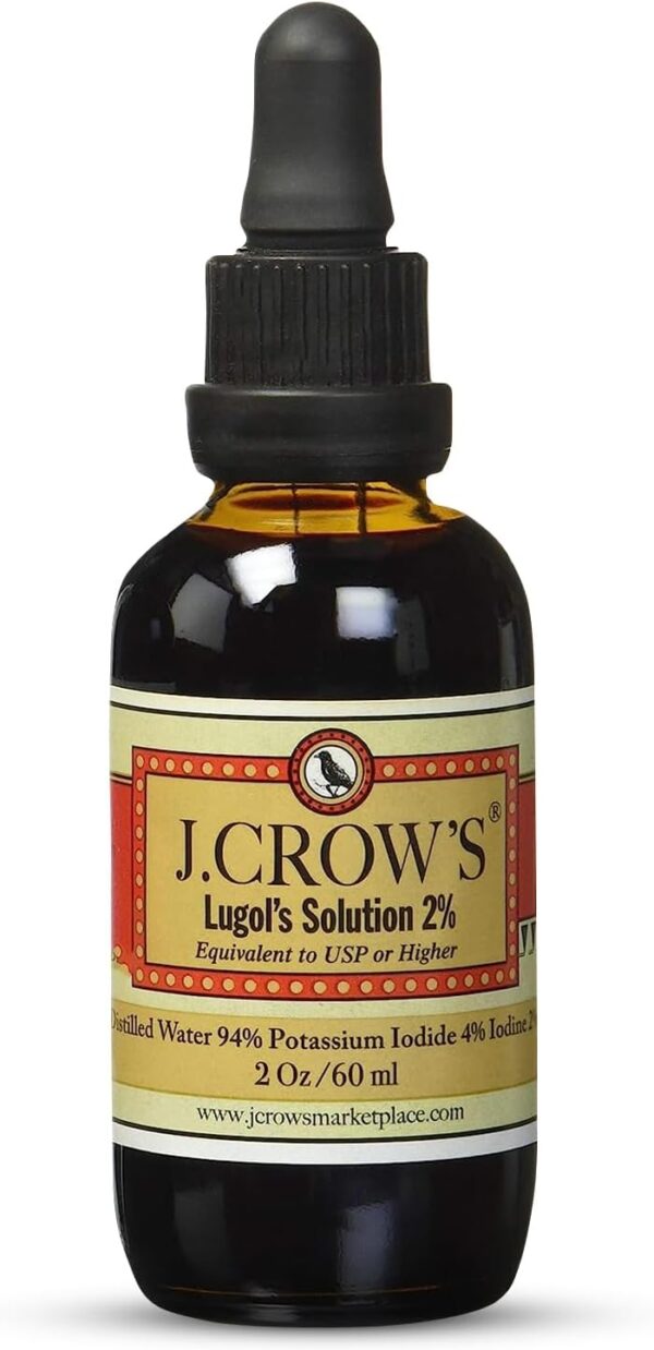 J.CROW'S® Lugol's Solution of Iodine 2% 2 oz (1 Bottle)