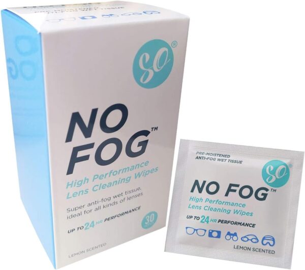 No Fog by SO High Performance Lens Cleaning Wipes: 30 Wipes