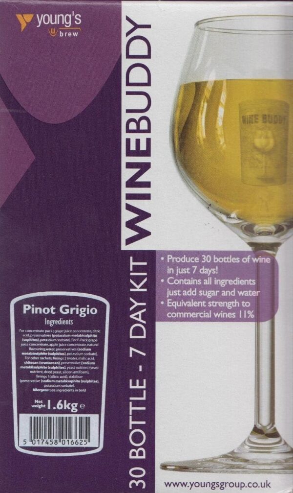 WineBuddy Pinot Grigio for 30 Bottle