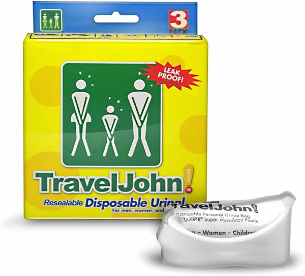 2 x 3 Packs TravelJohn Unisex Disposable/Resealable Urinals